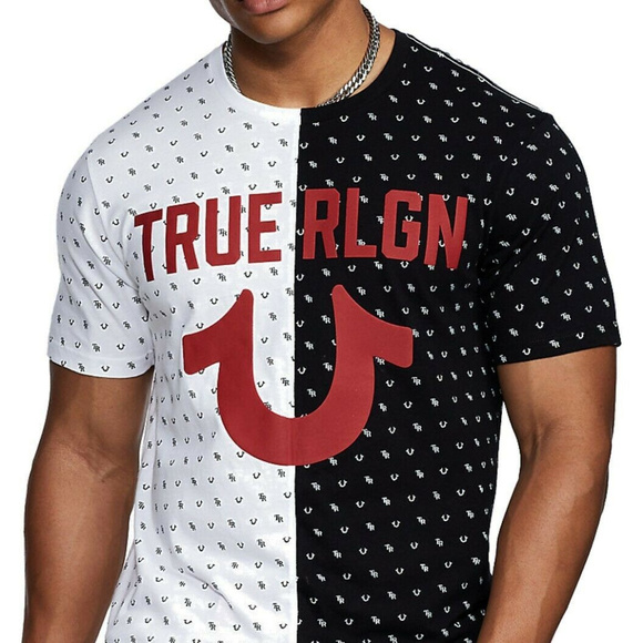 True Religion Shirts True Religion Mens Split Monogram Tee Tshirt